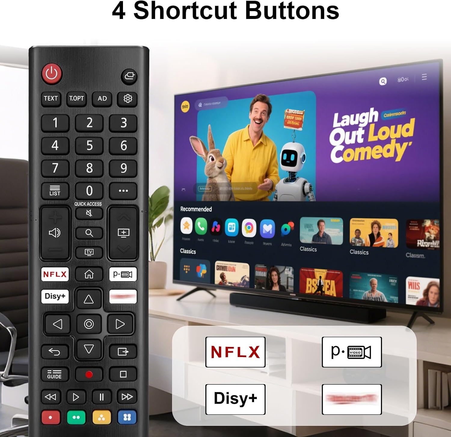 Detalle de Télécommande universelle LG – AKB75855501 / AN-MR20GA et équivalents pour TV LG 4K/8K NanoCell OLED