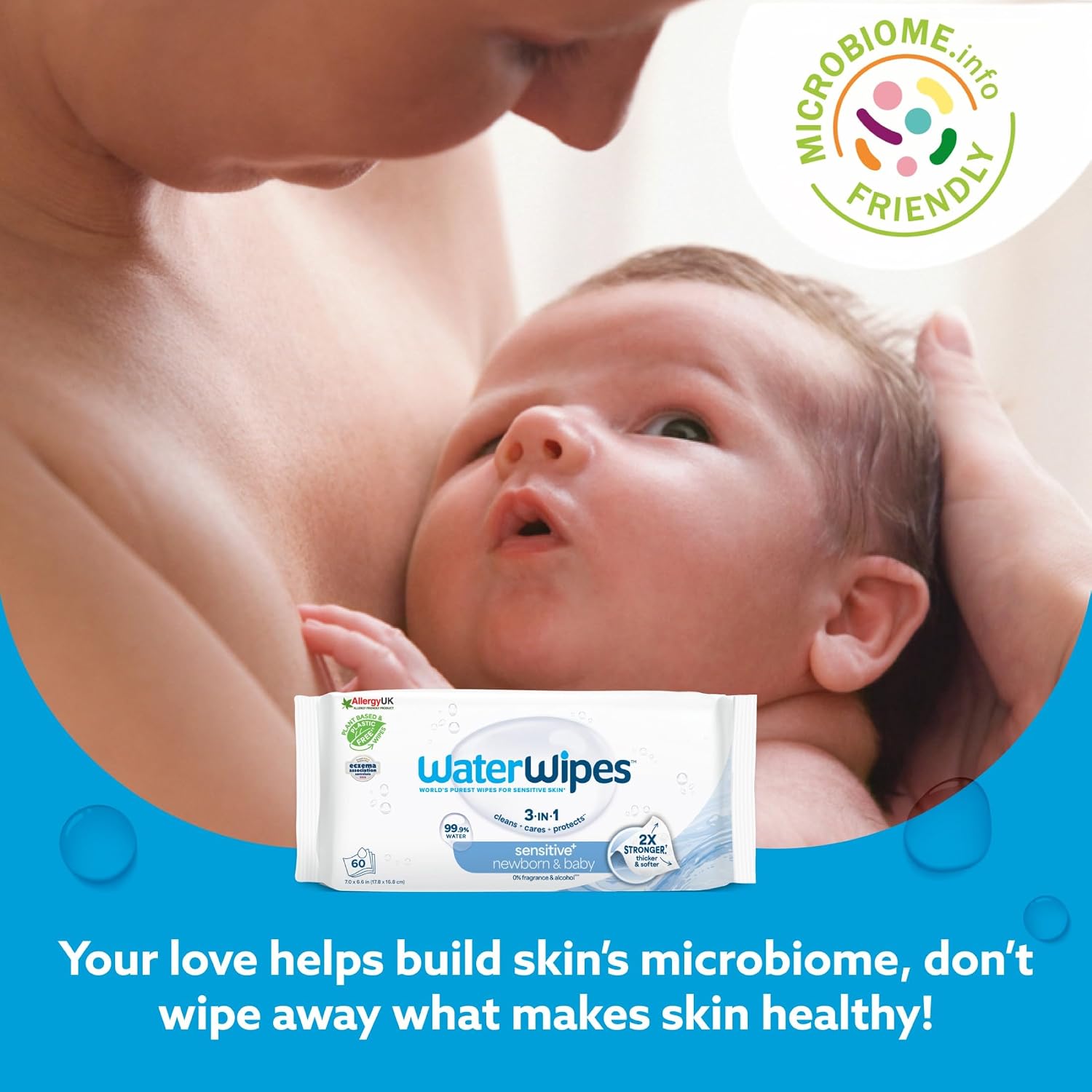 Thumbnail 2 de WaterWipes Sensitive+ 720 Baby Wipes