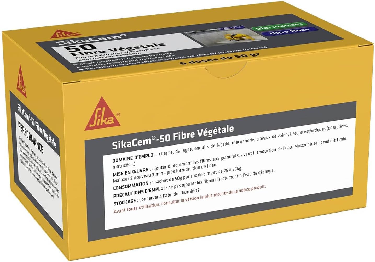 Detalle 2 de SikaCem-50 Fibre Végétale : fibres naturelles bio-sourcées pour béton et mortier