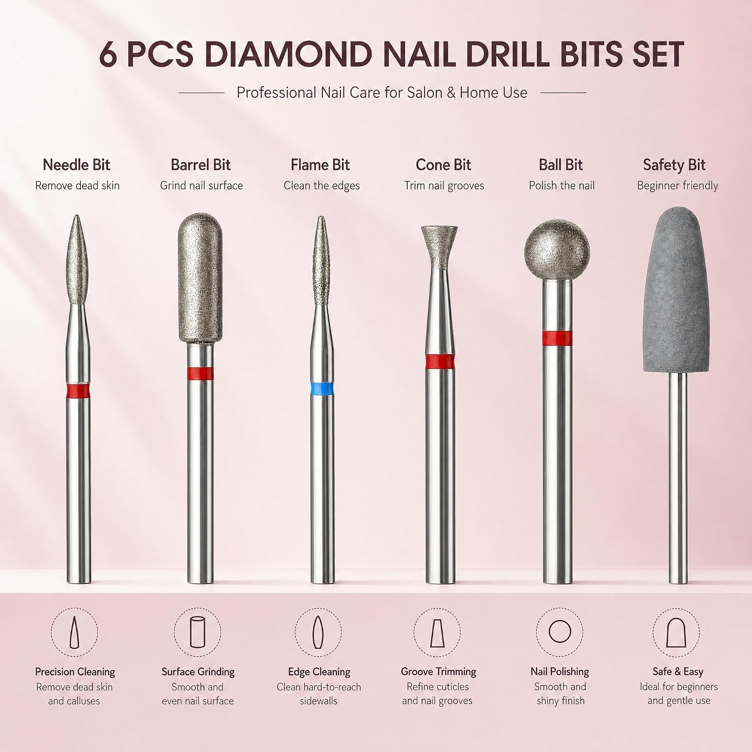 Detalle de Nail drill bit set, 3/32-inch
