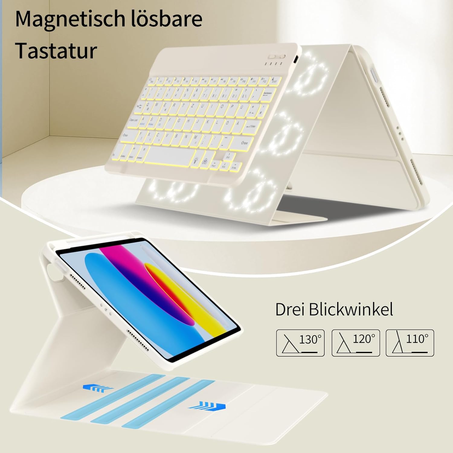 Thumbnail 2 de zoyu Hülle mit Tastatur für iPad 11 Zoll