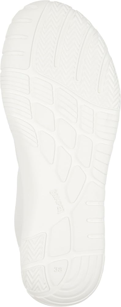 Detalle de Camper Peu Path+ K201940 Basket Donna — Bianco Naturale, pelle e suola in gomma