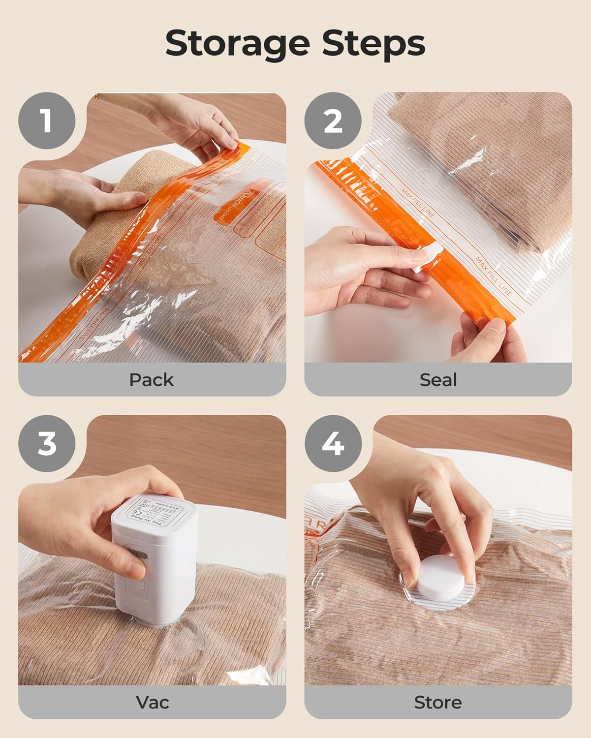 Thumbnail 6 de BAGSMART Vacuum Storage Bags 18-pack