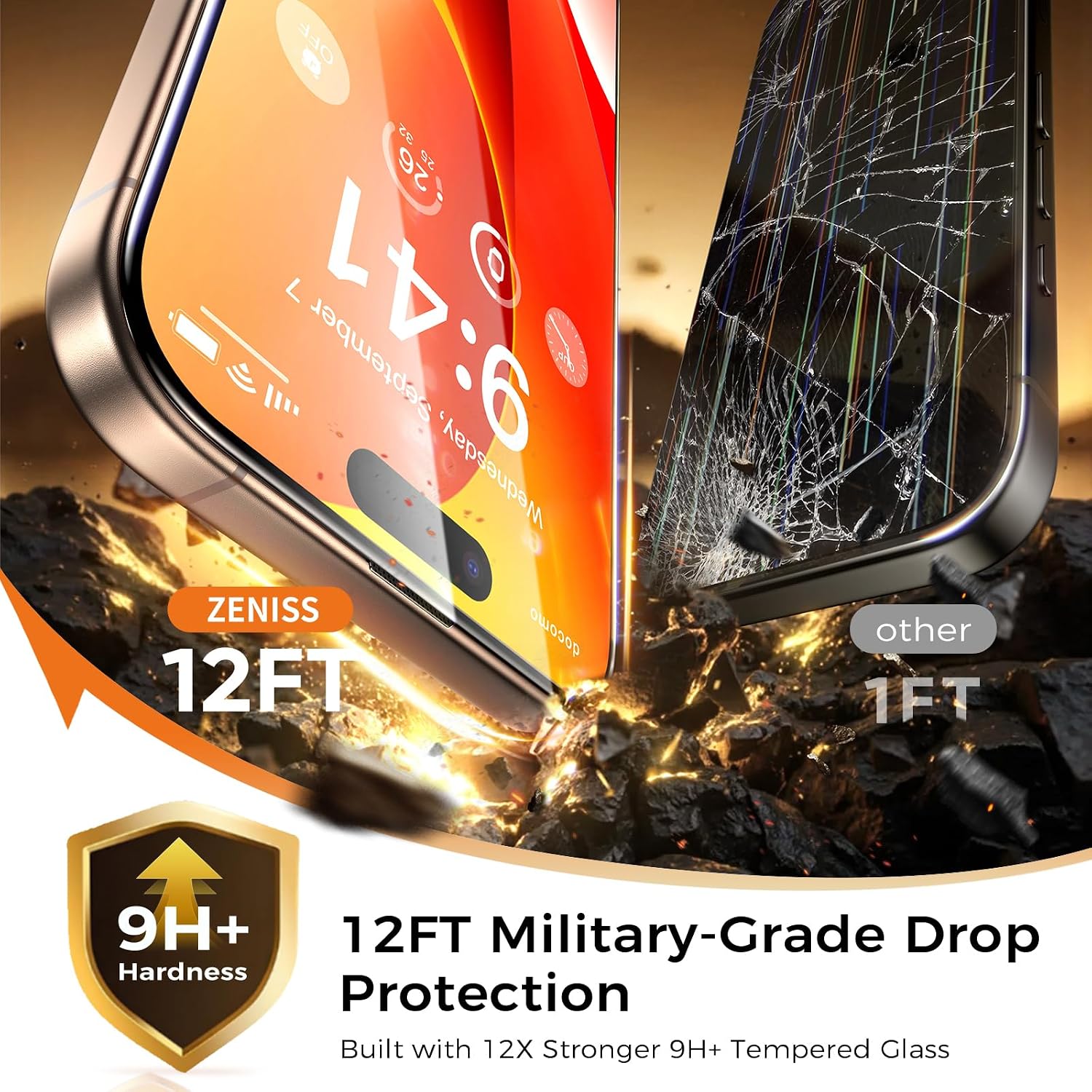 Detalle 2 de Zeniss NeverBreak 9H+ Screen Protector for iPhone 16 Pro