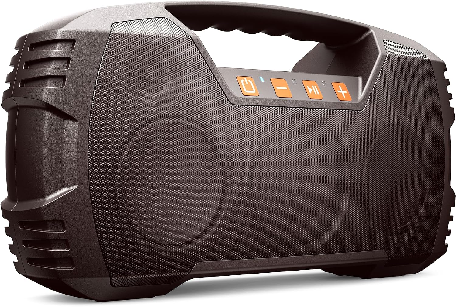 Detalle de IPX7 Waterproof Outdoor Bluetooth Speaker by Houl Zallee (Dark Brown) — 90W Peak, 32H Playtime, Floating Design
