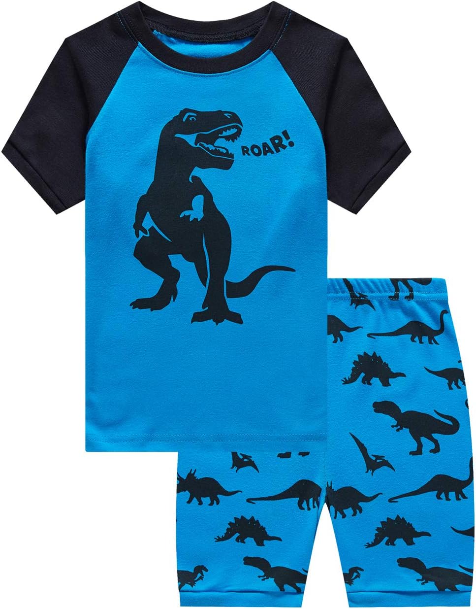 Thumbnail 5 de Family Feeling Boys Summer Pajamas Set (100% Cotton) — Short Sleeve Tee & Matching Shorts