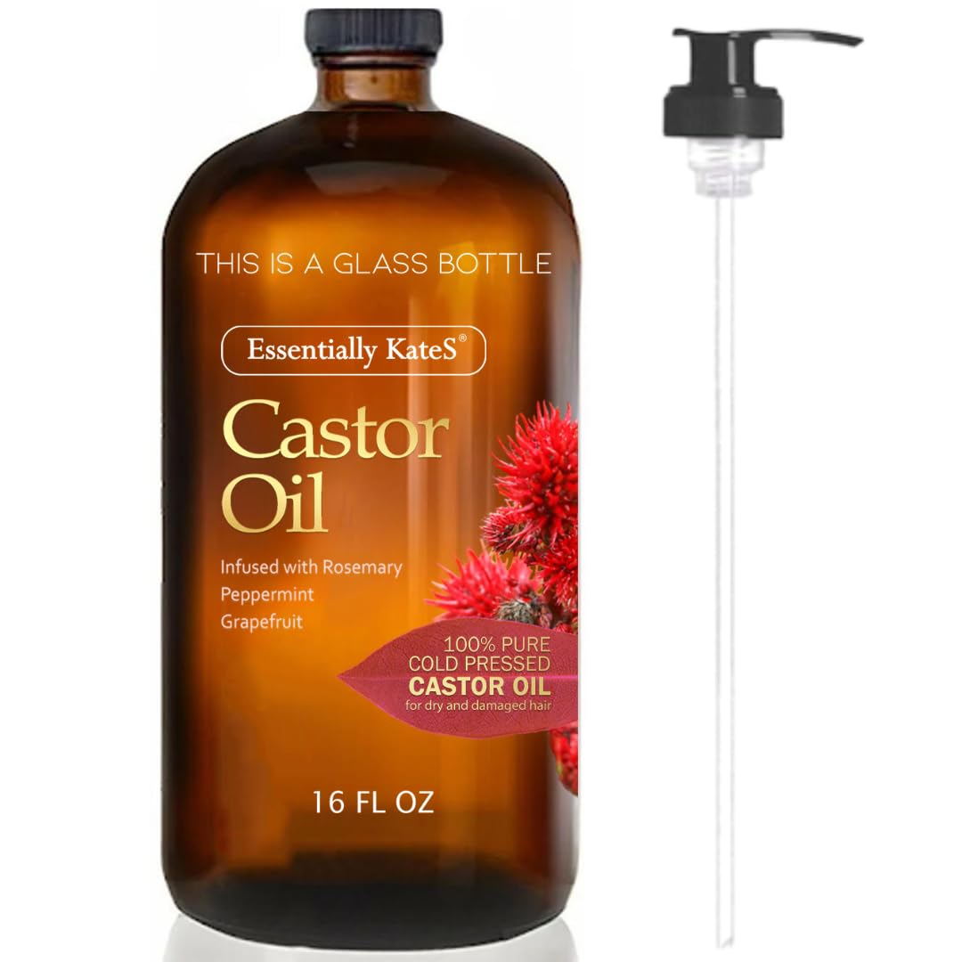 Thumbnail 6 de Essentially KateS Castor Oil 16 fl oz (Amber Glass Bottle) — 100% Pure, Cold-Pressed, Hexane-Free