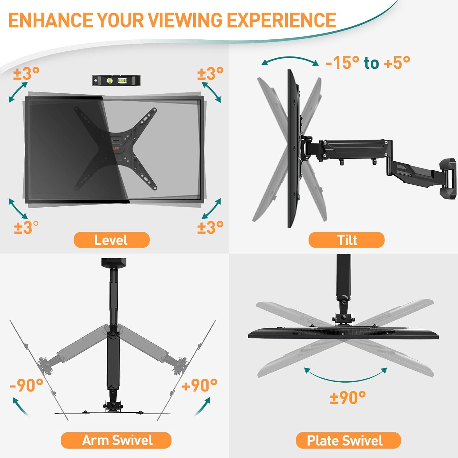 Thumbnail 1 de ELIVED EV031 23-55in TV Wall Mount 25KG