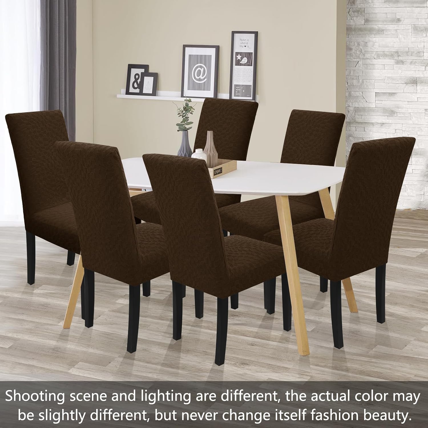 Detalle 2 de ZNSAYOTX Dining Chair Slipcovers, 6-Pack