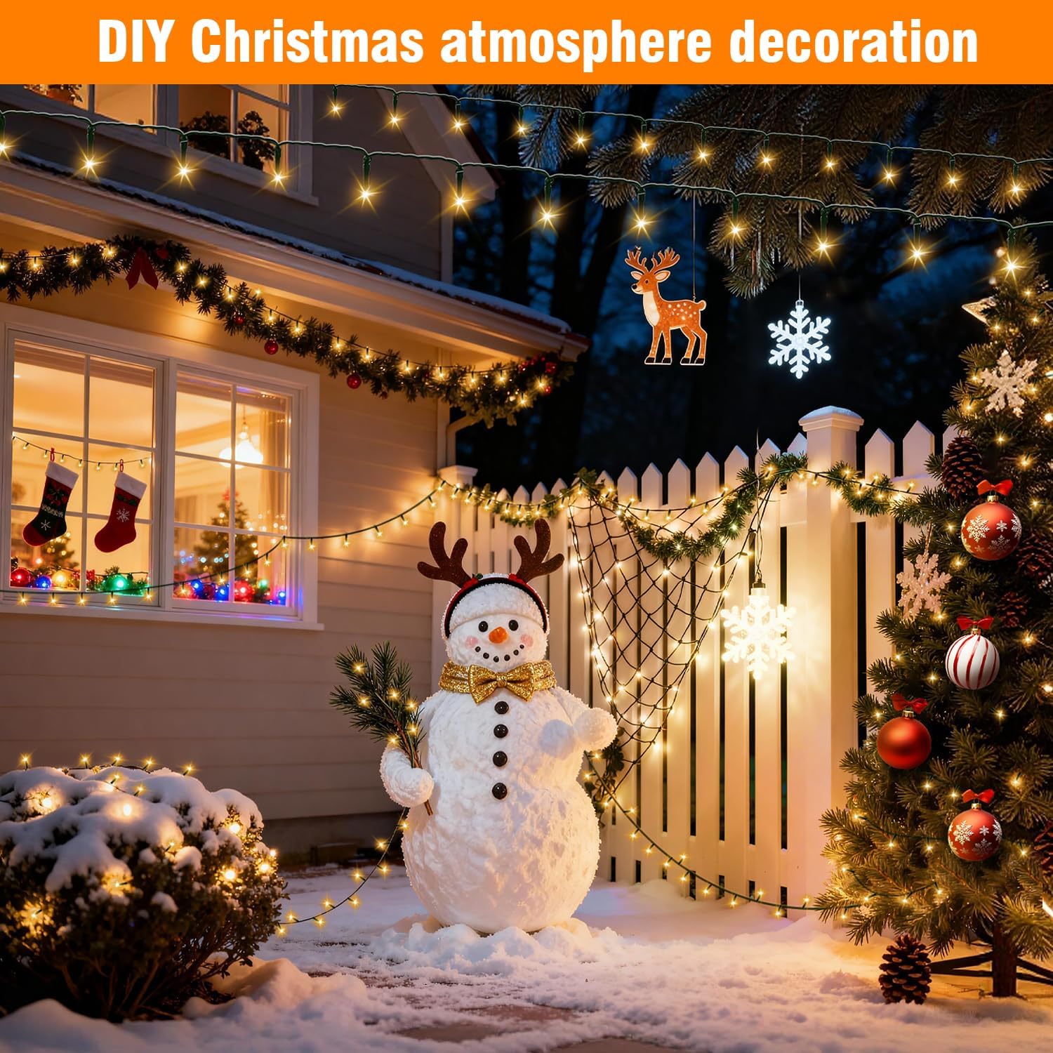 Detalle 1 de Nisocy LED Christmas String Lights, 66FT