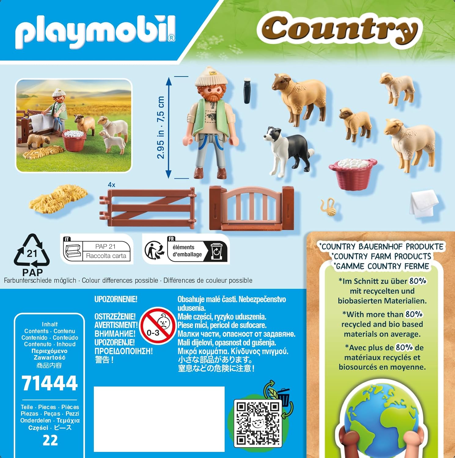 Thumbnail 6 de PLAYMOBIL 71444 Pastor con rebaño y Border Collie