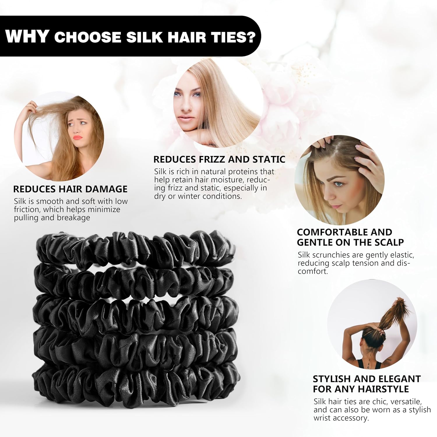 Thumbnail 6 de Townssilk Silk Skinnie 5er Set Haargummis 🎀
