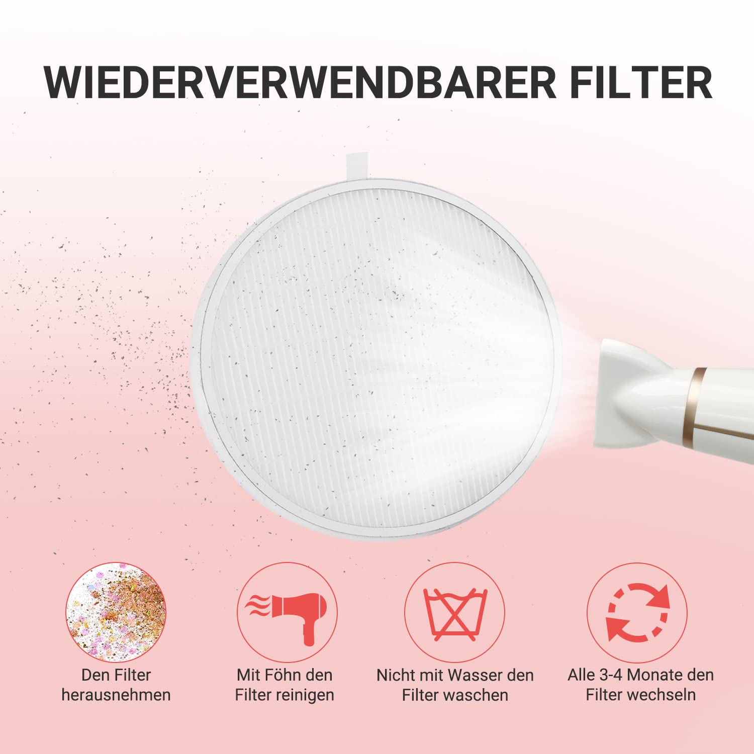 Thumbnail 5 de MelodySusie Nagelstaubsauger mit Filter DR-3011 – leise, leistungsstark und kompakt für Nagelstudiо & Zuhause