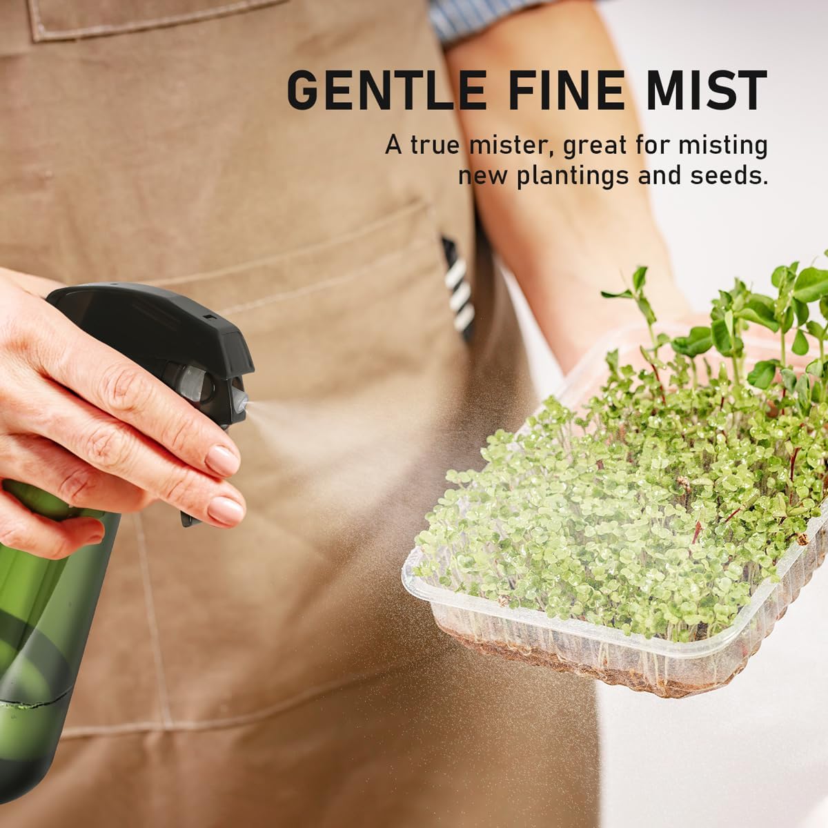 Detalle de Bealee BLHW-GR&BR Plant Mister 2-Pack, 16 oz Fine-Mist Bottles