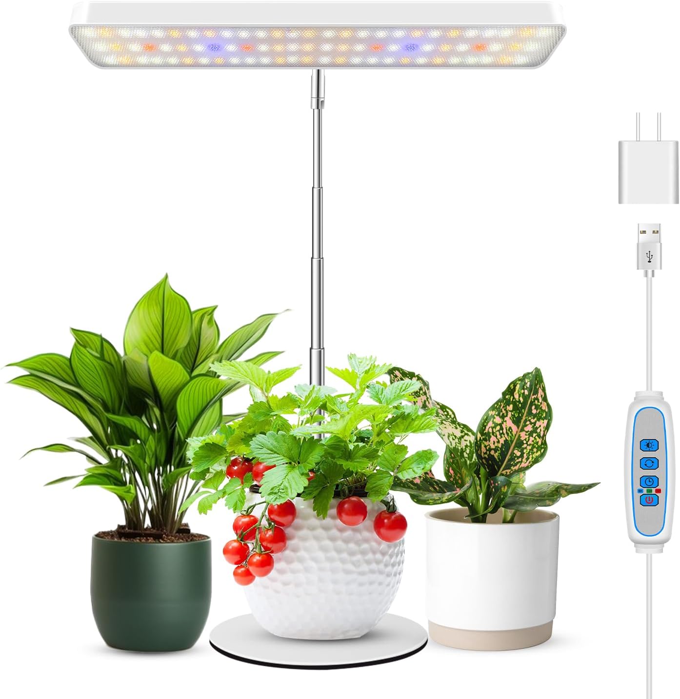 Detalle de Wiaxulay Grow Light 78-LED full spectrum lamp 🌱