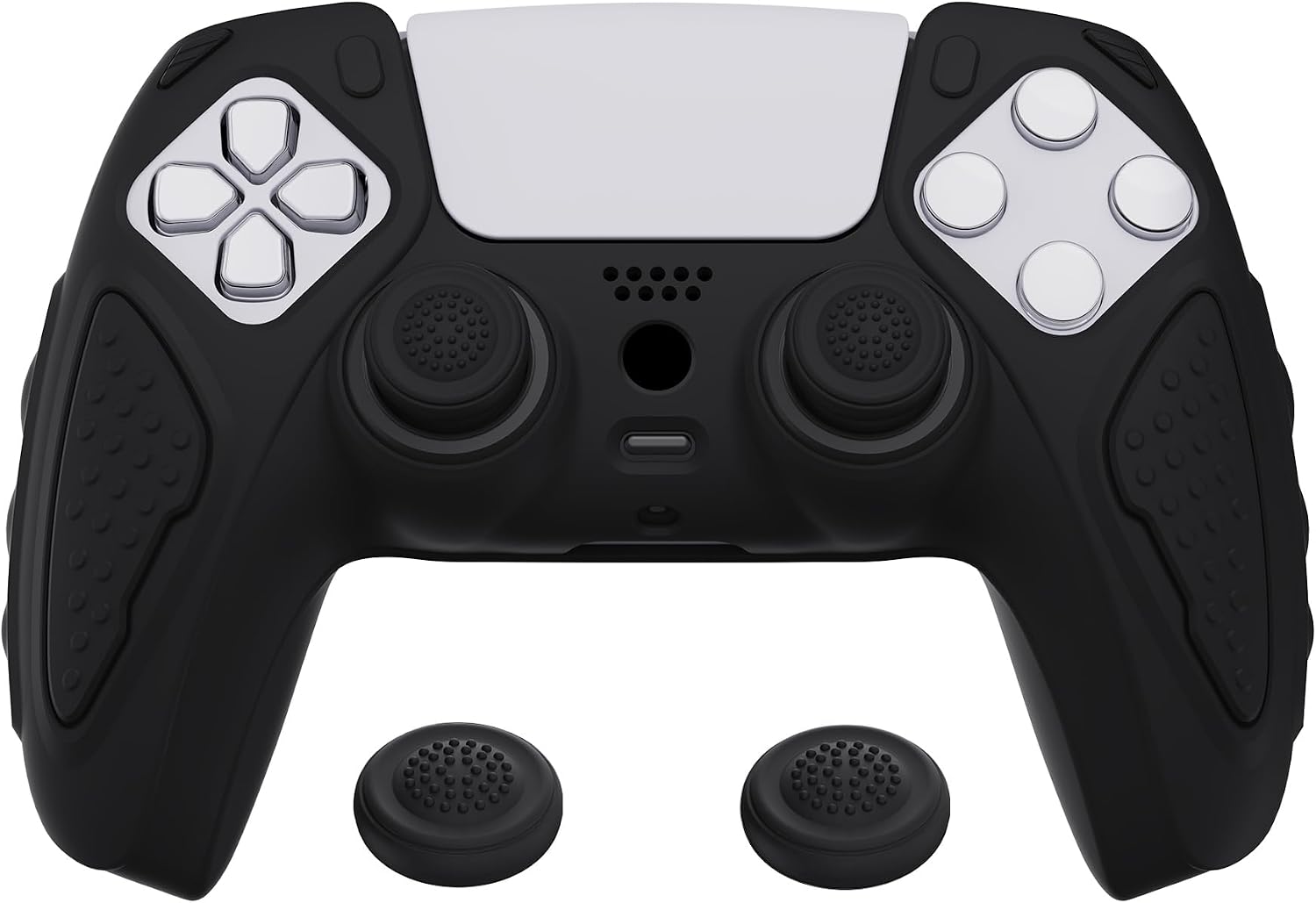 Detalle de playvital Black Knight Edition silicone cover for PS5 controller