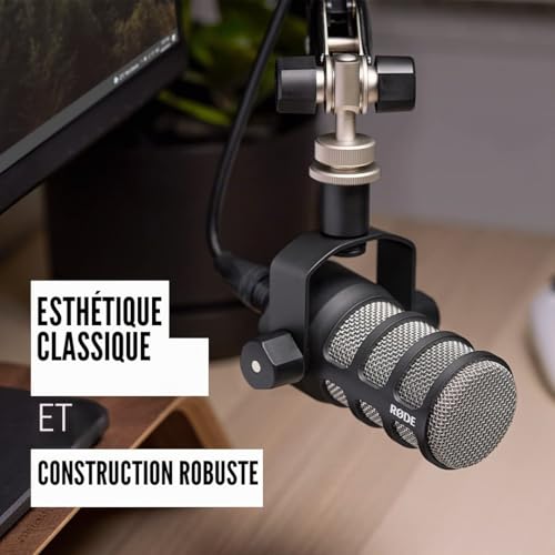 Detalle de RØDE PodMic — Microphone dynamique de broadcast pour podcasting et streaming (Noir)
