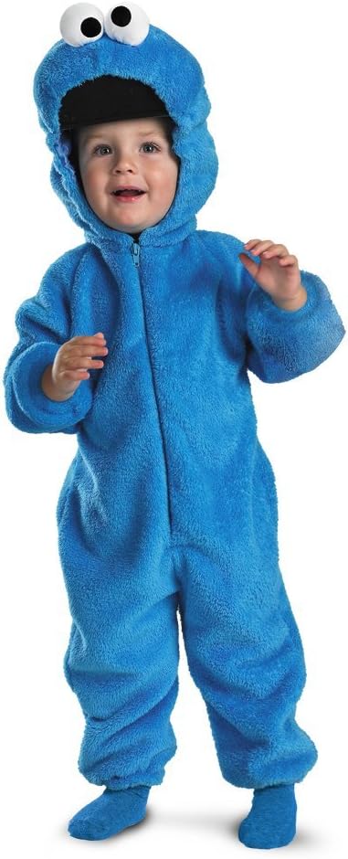Detalle 2 de Disguise Cookie Monster Deluxe Two-Sided Plush Jumpsuit Costume, Small (2T)