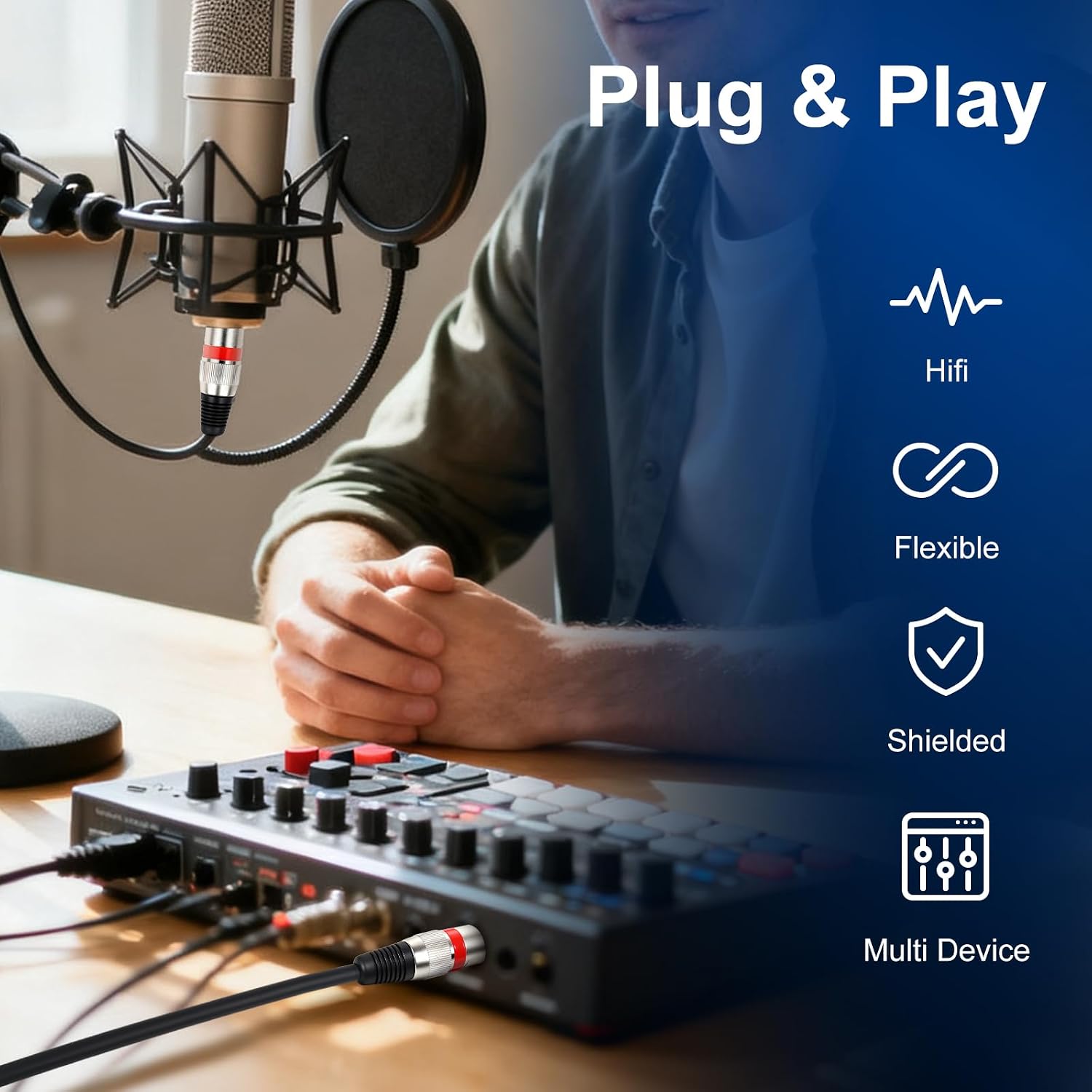 Thumbnail 4 de xyaudio XLR microphone cable, 20 ft