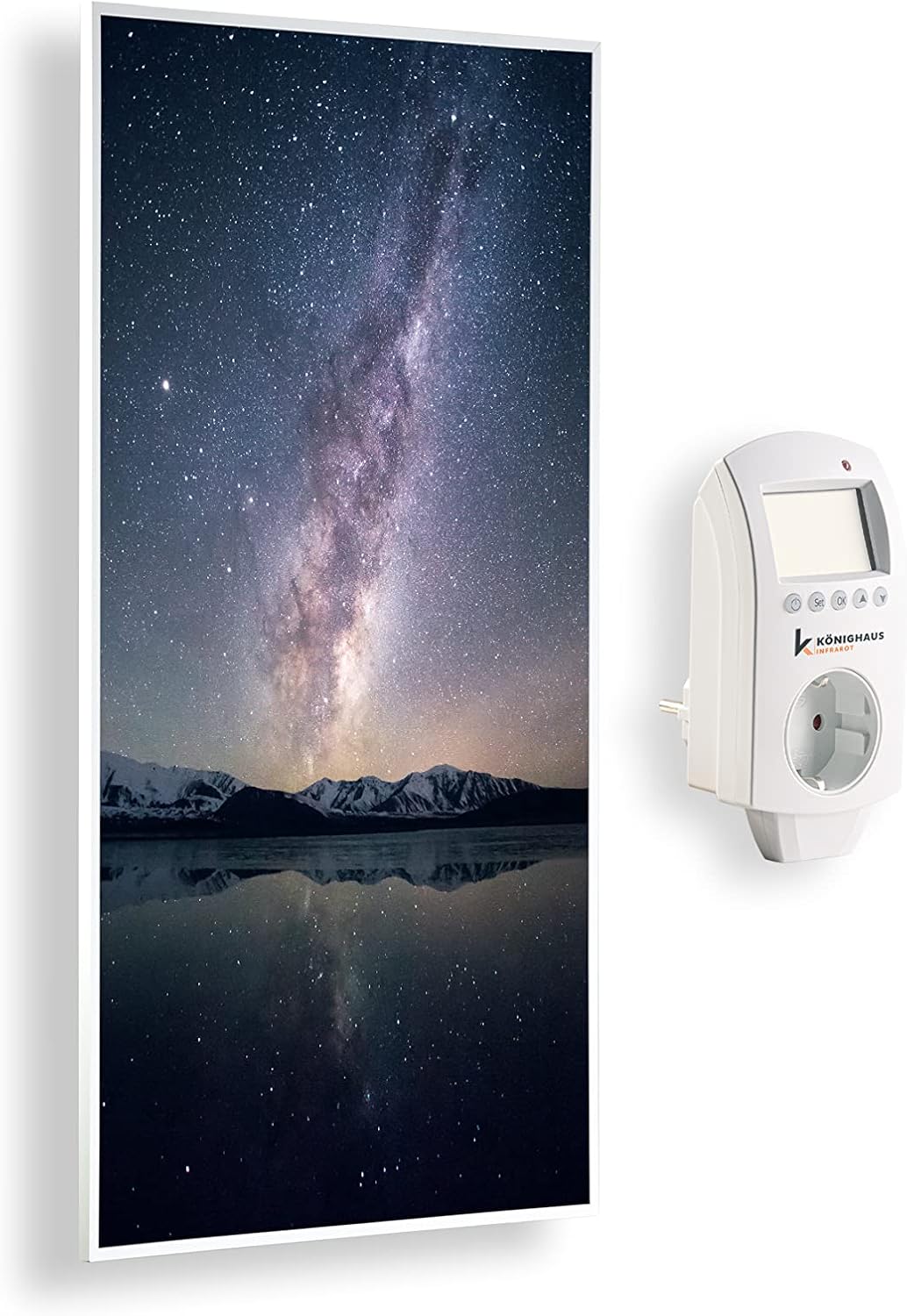 Detalle de Könighaus infravärme Stjärnhimmel 2, 1 200 W med smart termostat och app