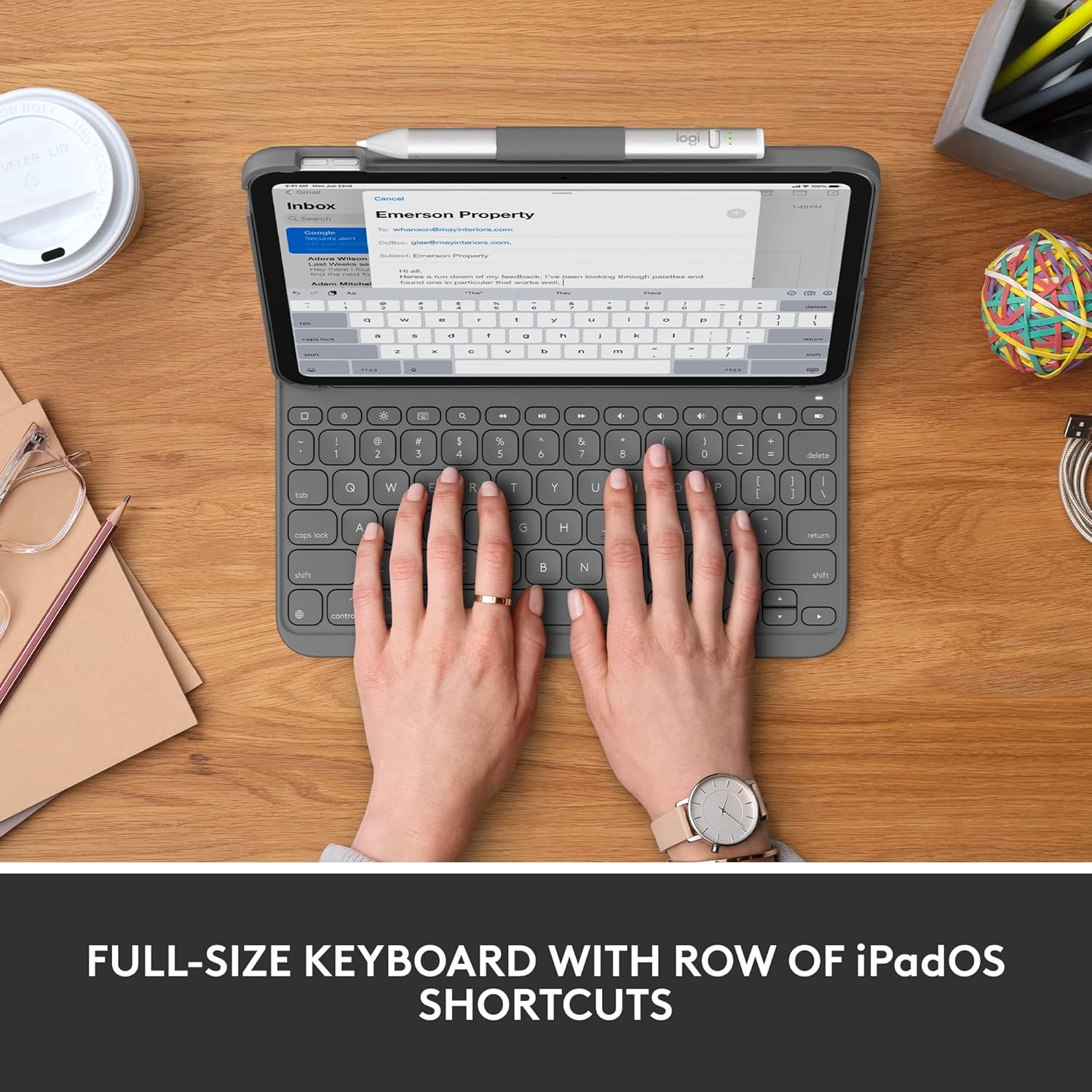 Thumbnail 1 de Logitech iPad 10th generation Keyboard Case Slim Folio with integrated wireless keyboard (Graphite) – US layout