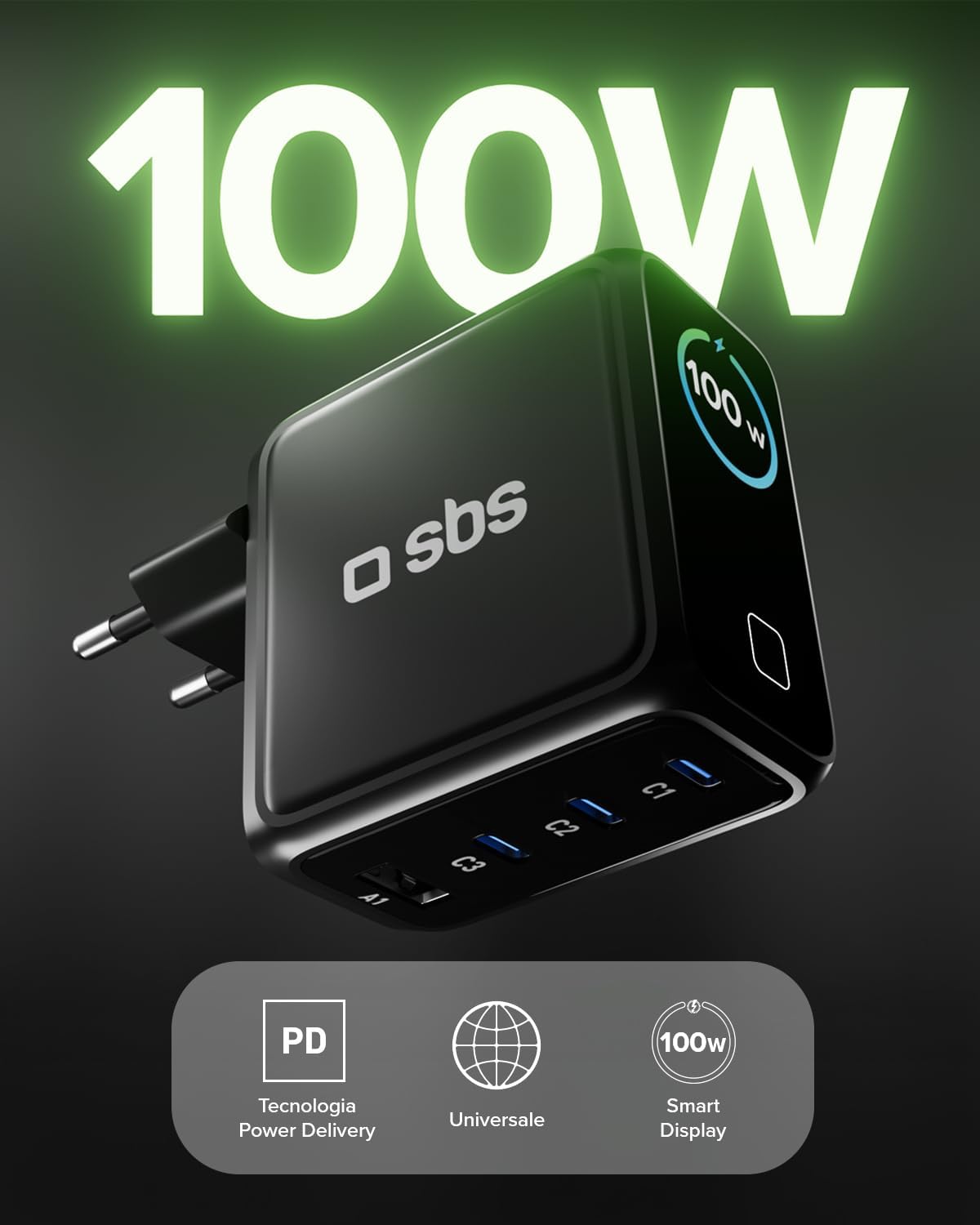 Thumbnail 1 de SBS SBS Pulse Power 100W USB-C GaN