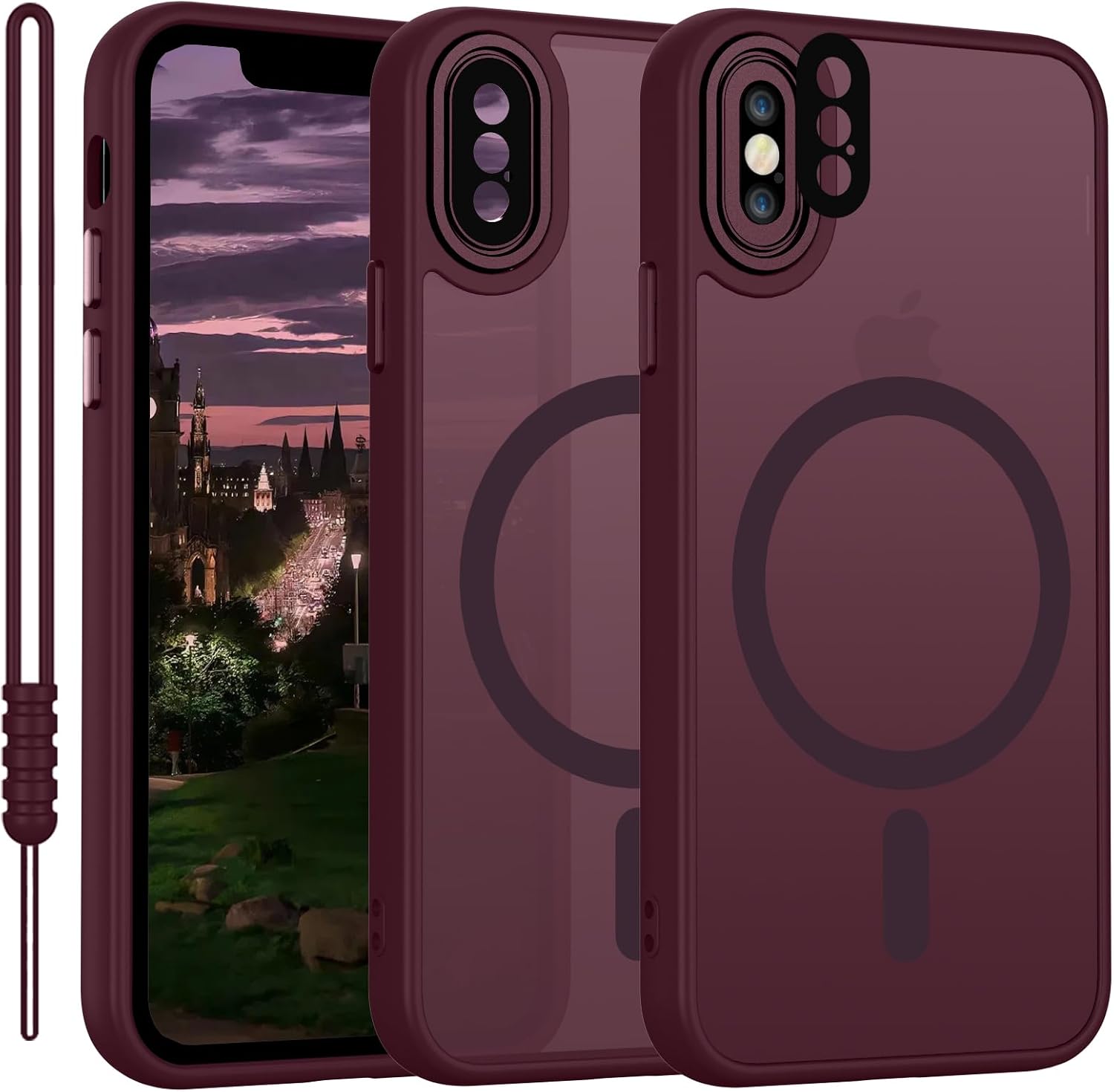 Detalle de YUANDMI Cover Magnetica per iPhone XS: Custodia Opaca e Ultra-Sottile con MagSafe