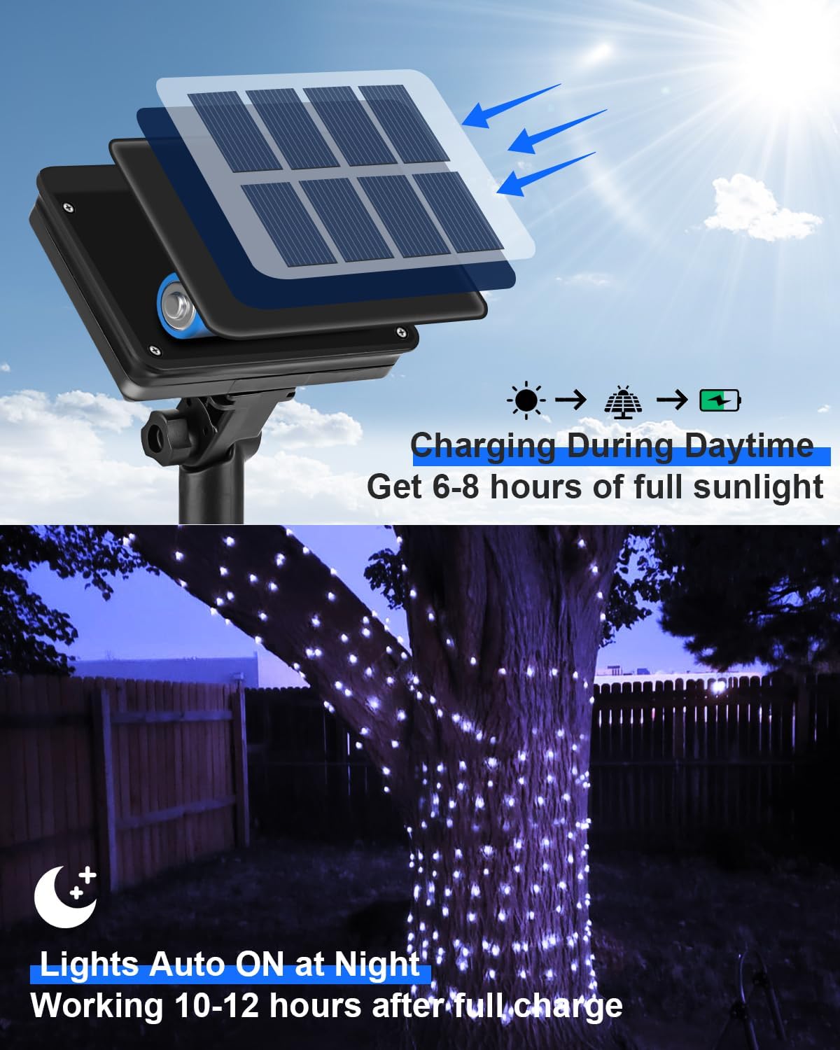 Thumbnail 1 de Dalugo solar string lights 120 LED 12m