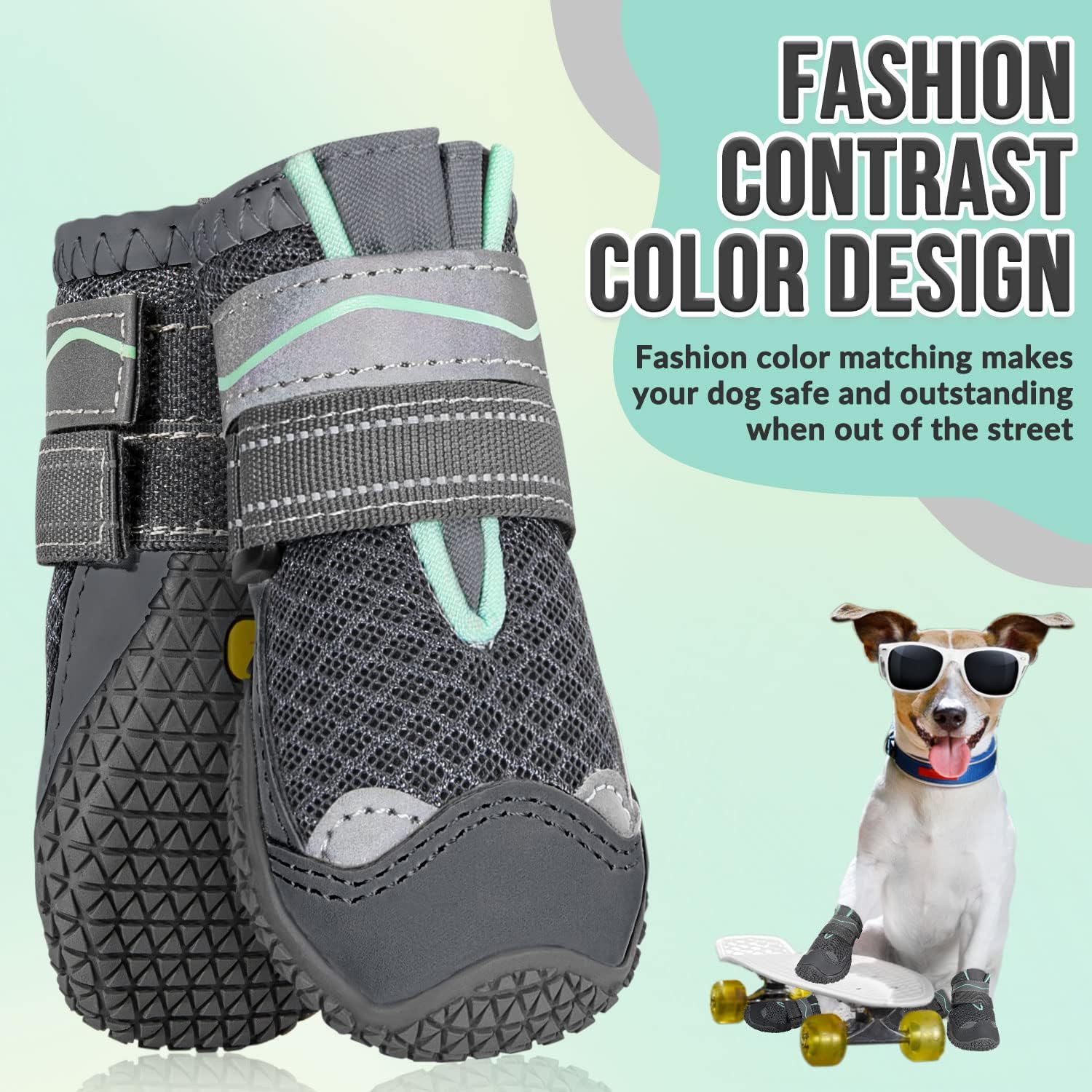 Detalle de SlowTon botas para perros impermeables