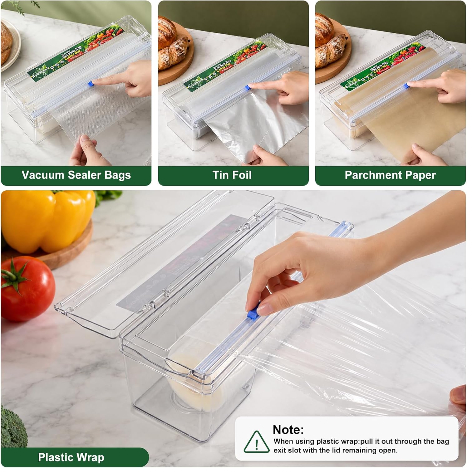 Thumbnail 4 de BoxLegend QG-1 Vacuum Sealer Bag Dispenser with Cutter and 11" x 50' Roll