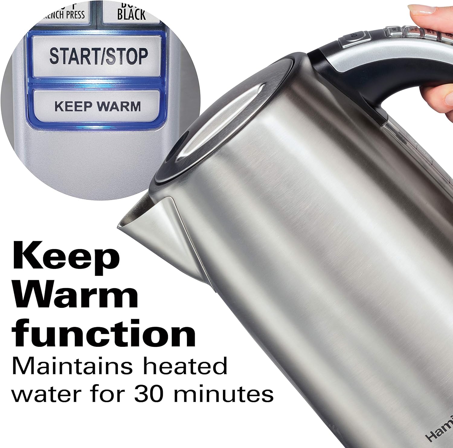 Thumbnail 4 de Hamilton Beach 41020R temperature control kettle 1.7L