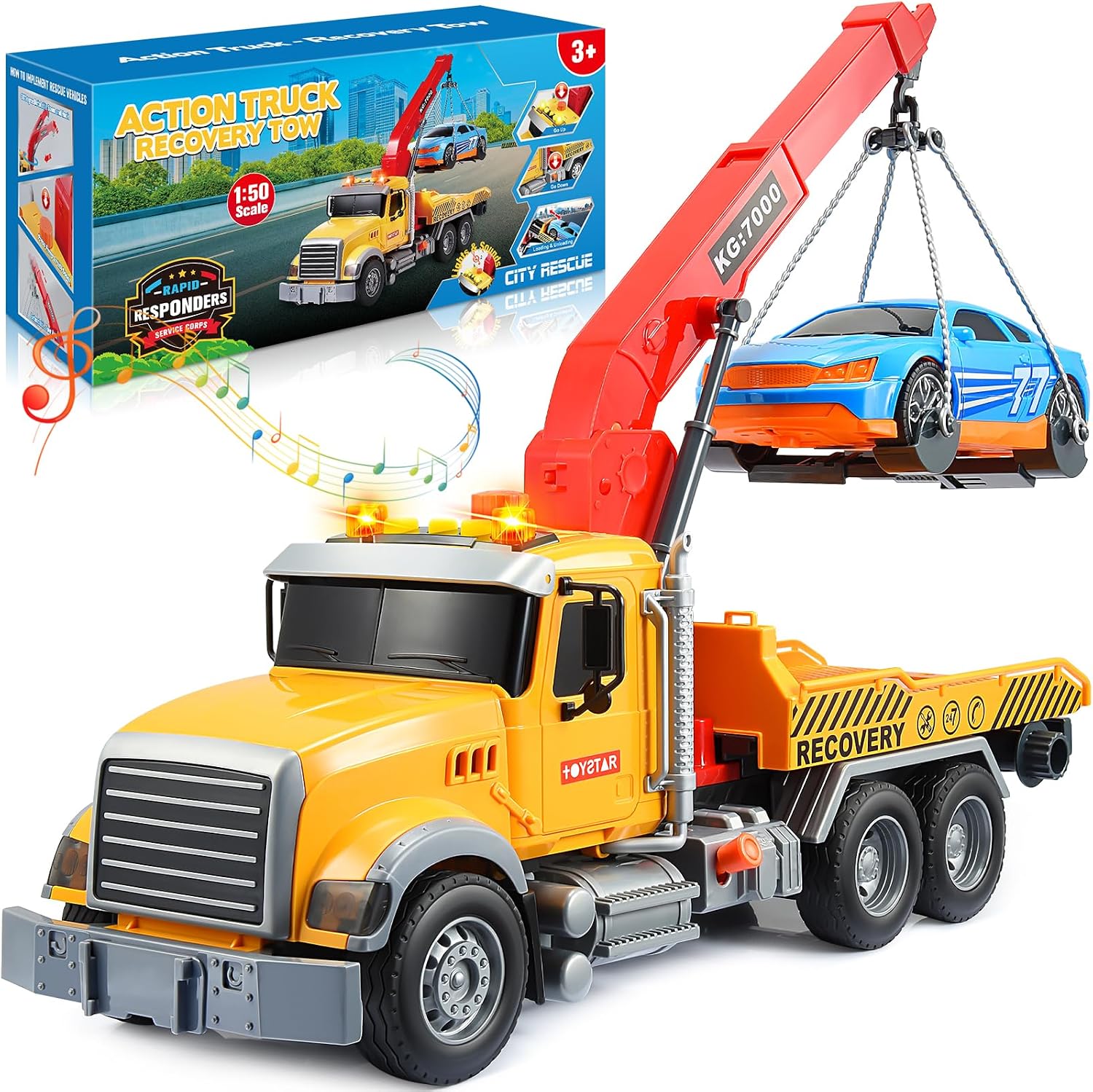 Detalle de EUCOCO Abschleppwagen Spielzeug 1:16 ab 3