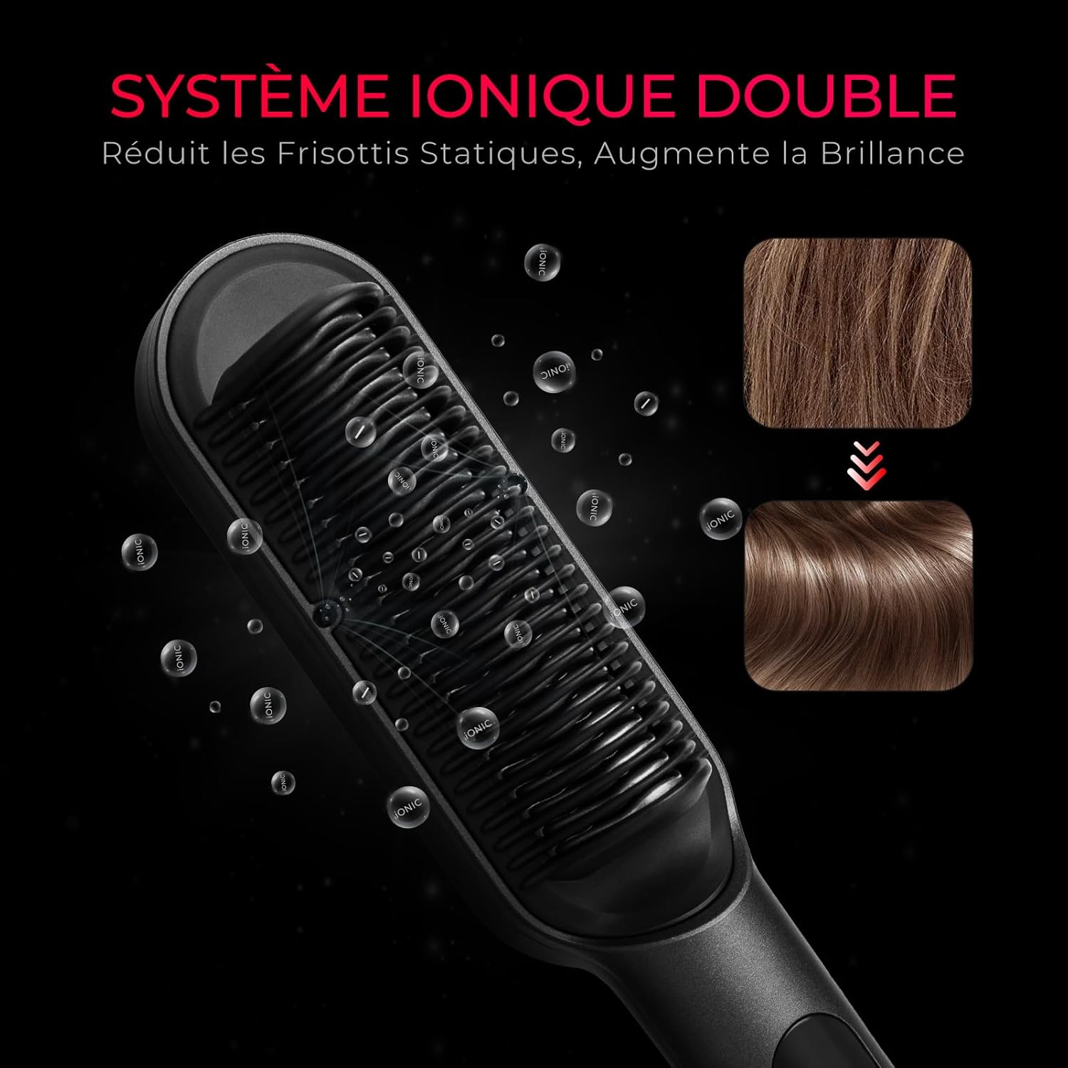 Thumbnail 5 de TYMO Ring Plus – brosse lissante professionnelle avec écran LCD, 9 températures (120–210°C) et chauffage rapide