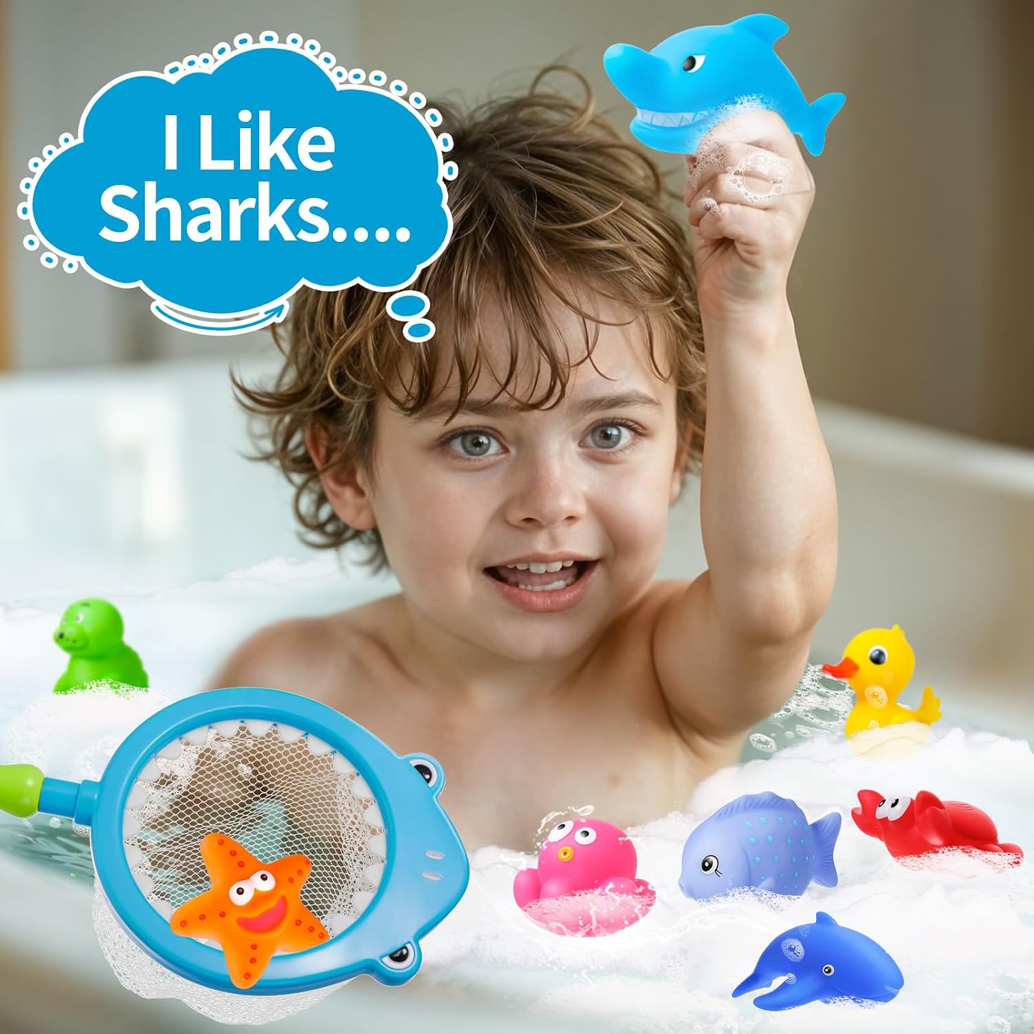 Thumbnail 5 de No Hole No Mould Baby Bath Toys 9PCS bath toys