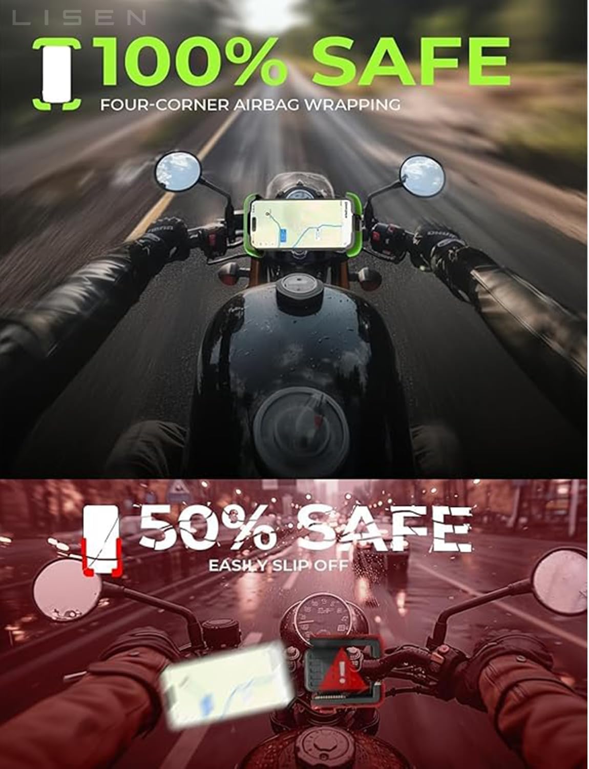 Thumbnail 5 de LISEN Bike Phone Holder for Bicycle Handlebar