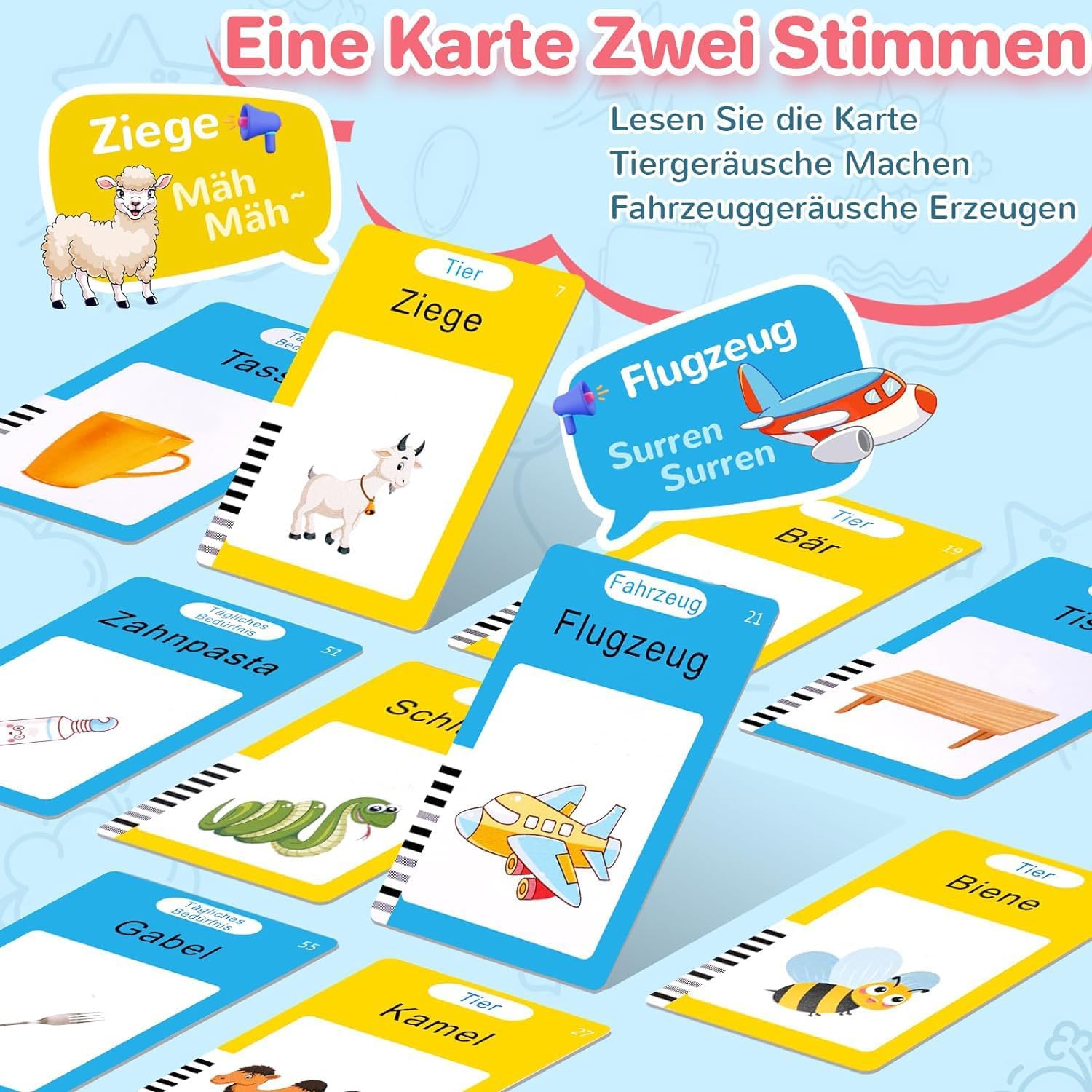 Thumbnail 4 de AHJ 510 Wörter Sprechende Lernkarten Deutsch – 255 Karten 🧠