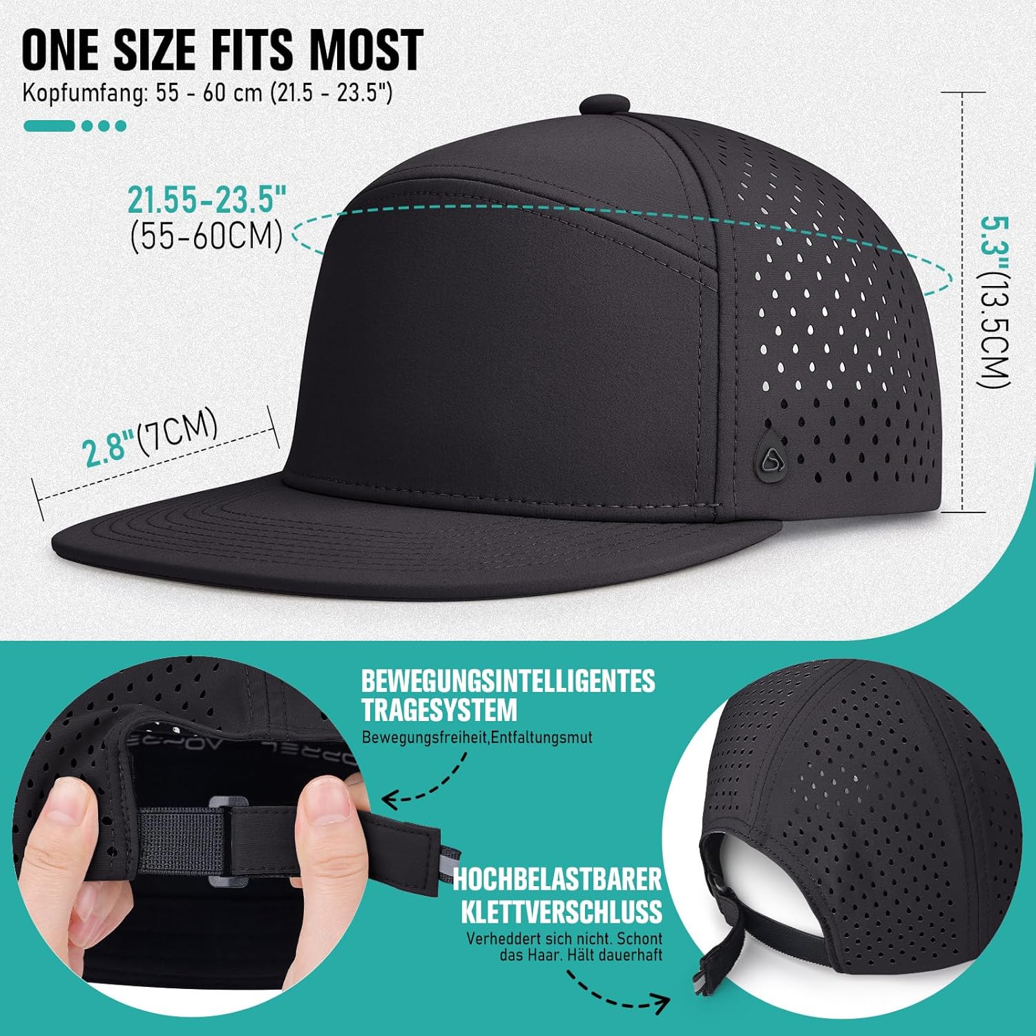 Thumbnail 2 de AOPREL Baseball Cap Herren mit flacher Krempe – wasserabweisend, atmungsaktiv & verstellbar