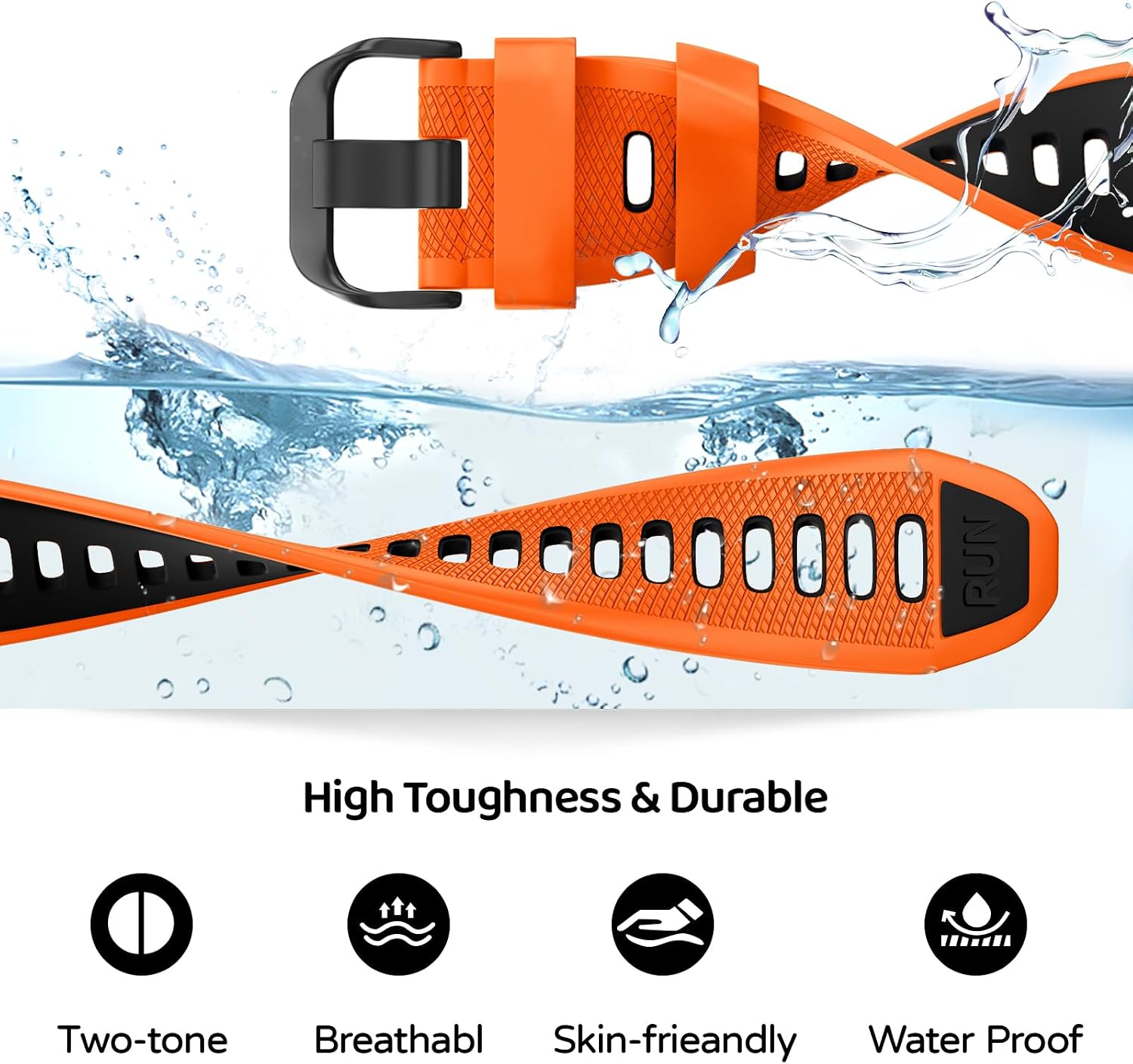 Thumbnail 2 de U-LIMVE 22 mm siliconen vervangband met snelsluiting voor Garmin Forerunner 265/255