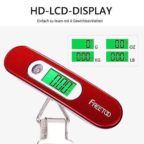 Thumbnail 3 de FREETOO Digitale Kofferwaage – Tragbare Gepäckwaage mit LCD-Hintergrundbeleuchtung