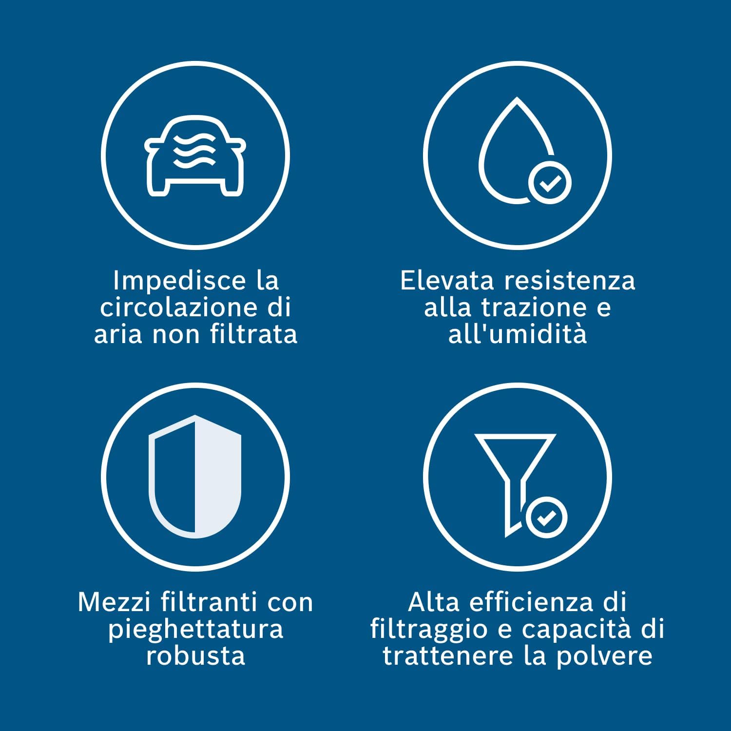 Thumbnail 4 de Bosch Filtro Aria per Auto (grado 0) – resiste all’umidità e trattiene le particelle solide