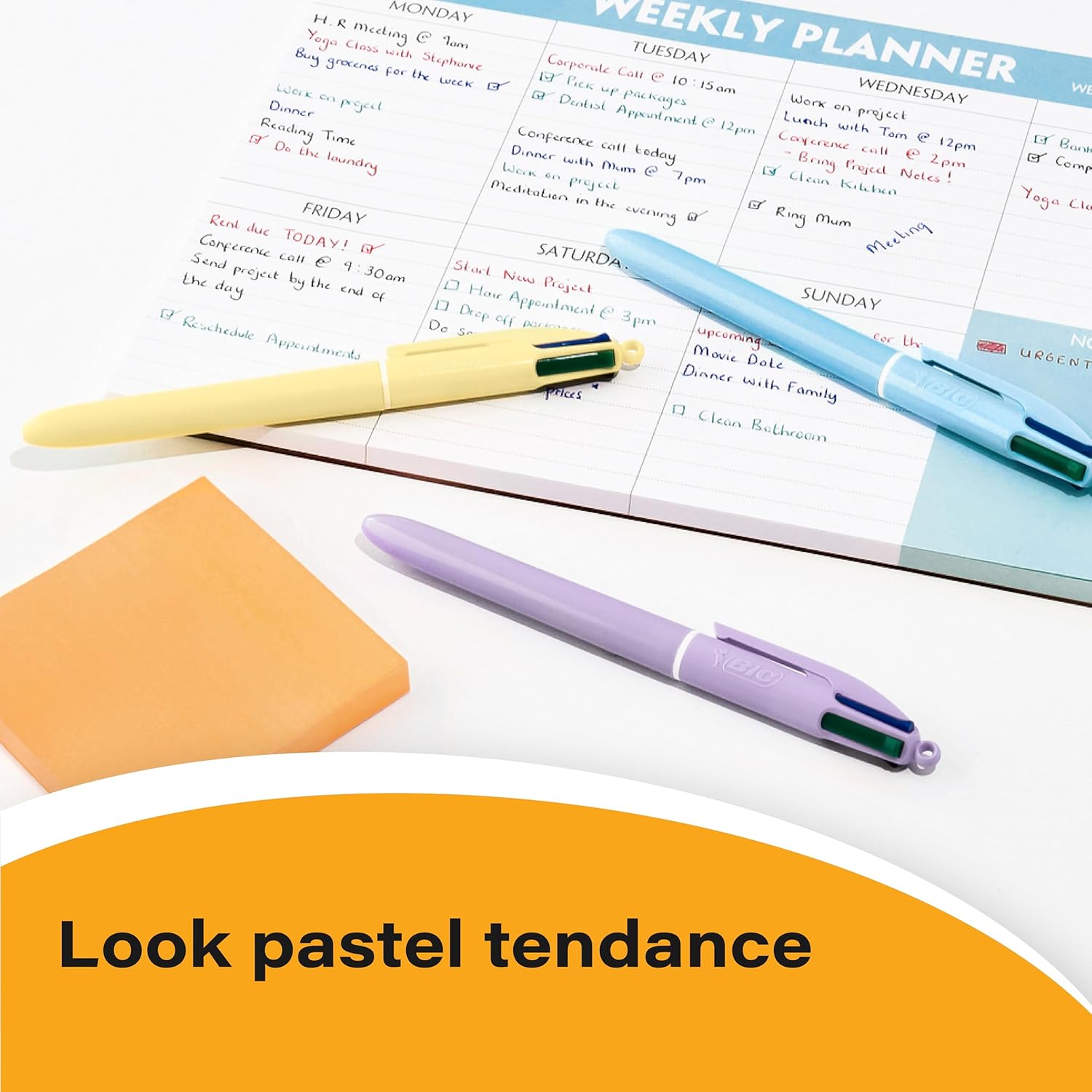 Thumbnail 4 de BIC 4 Couleurs Pastel — Stylos-Bille Pointe Moyenne 1,00 mm (Pack de 6)