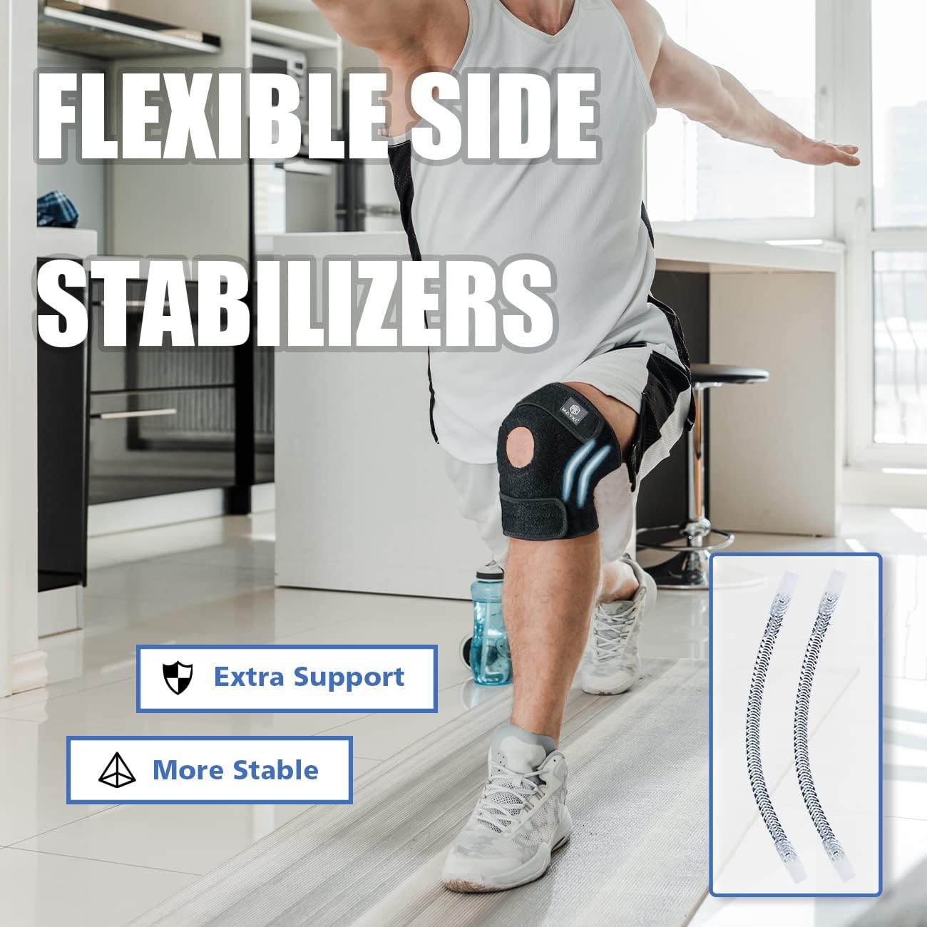 Thumbnail 2 de MAYKI Knee Support Men 1 PCS: Adjustable, Breathable Brace with Patella Gel Pad for Everyday Pain Relief