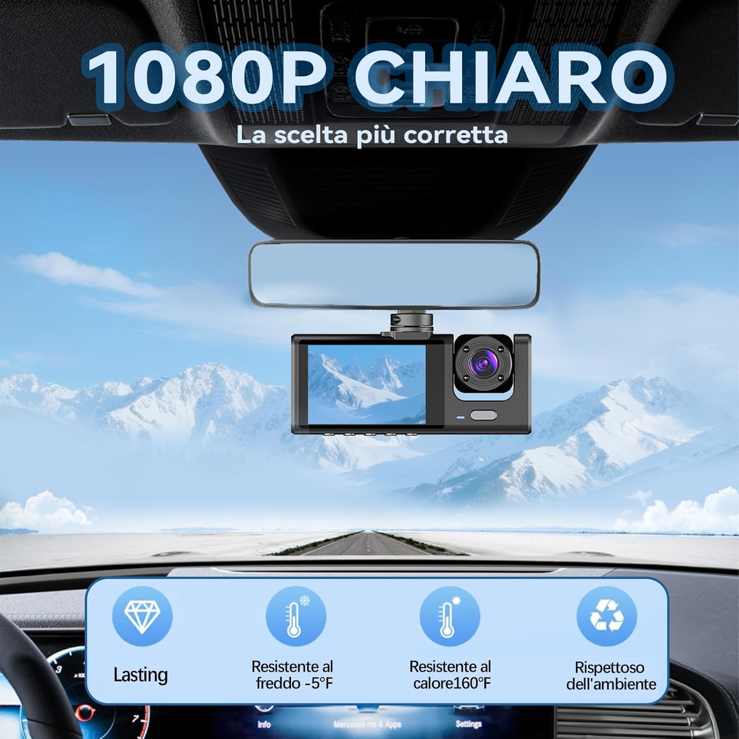 Thumbnail 5 de 3 Channel 1080P Dash Cam with 32GB Card