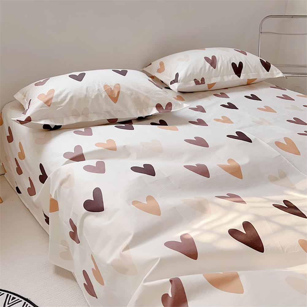 Thumbnail 2 de AShanlan Baumwoll-Bettwäsche-Set 200x200 mit Herzen, Reißverschluss, ÖkoTex – 1 Bettbezug & 2 Kissenbezüge (80x80)