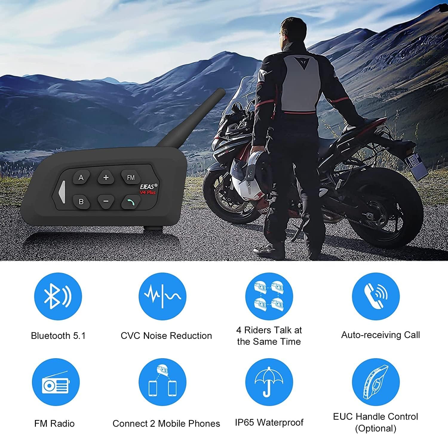 Thumbnail 2 de EJEAS V4Plus Interfono Moto Bluetooth