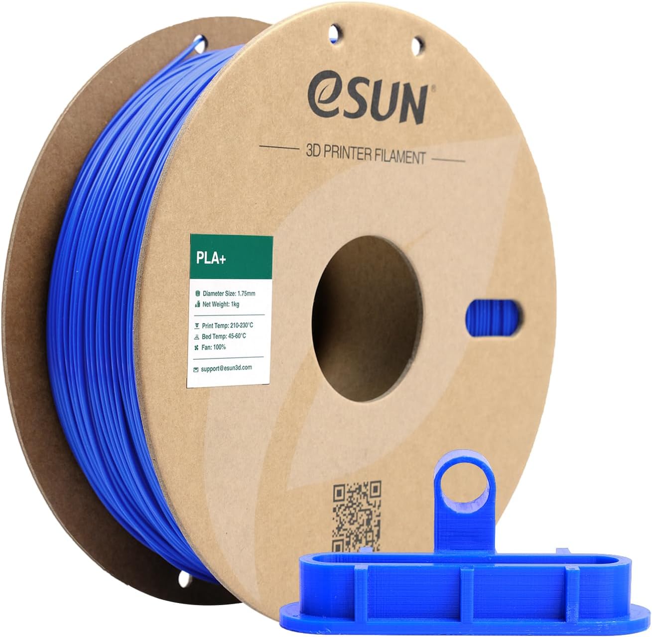 Detalle de eSUN PLA+ Filament 1.75mm – Enhanced Toughness Blue, 1kg spool