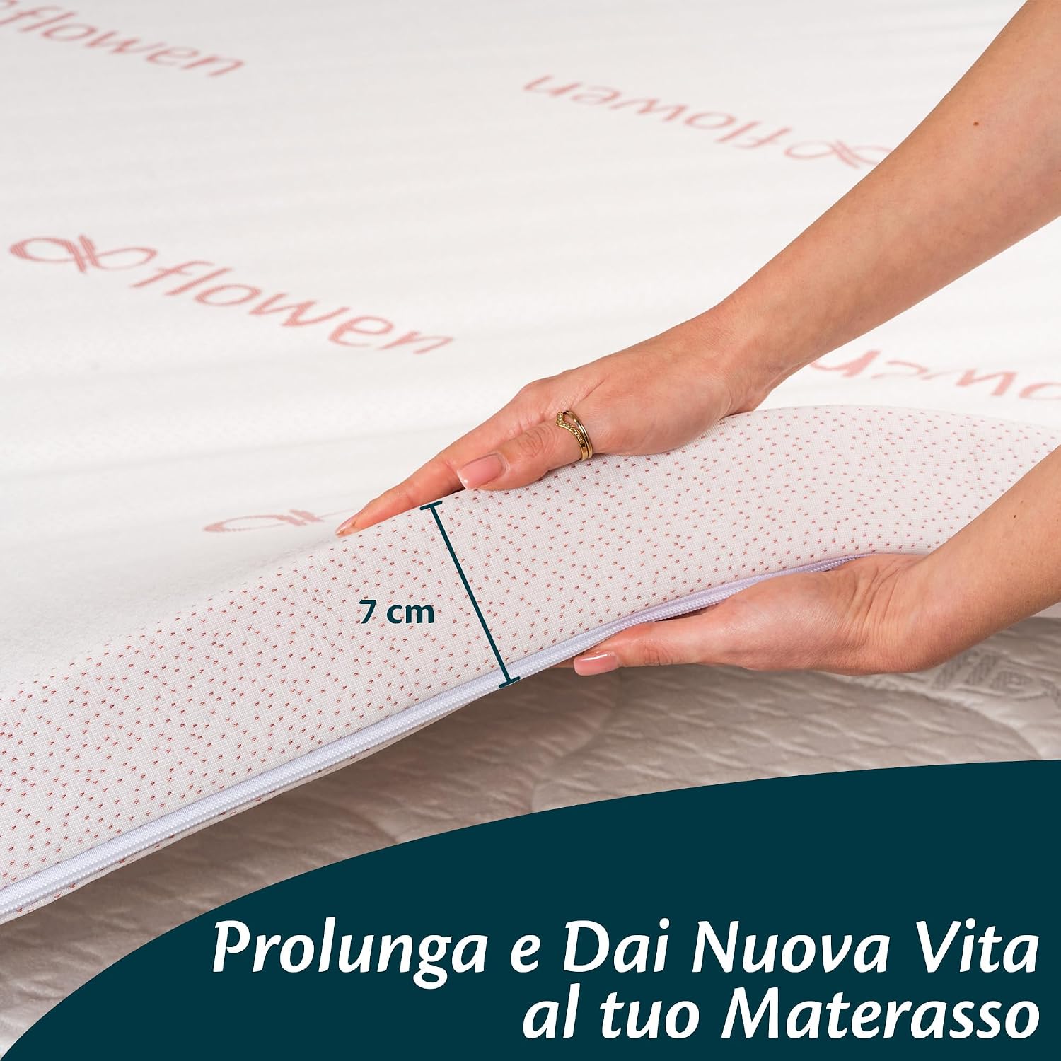 Thumbnail 5 de Topper Una Piazza e Mezza 120x190 in Foam — Topper materasso 6 cm