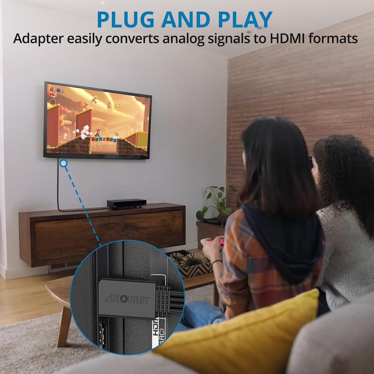 Thumbnail 3 de AUTOUTLET Wii to HDMI Converter 1080P: Plug‑and‑play HDMI output for Wii, Wii U and more