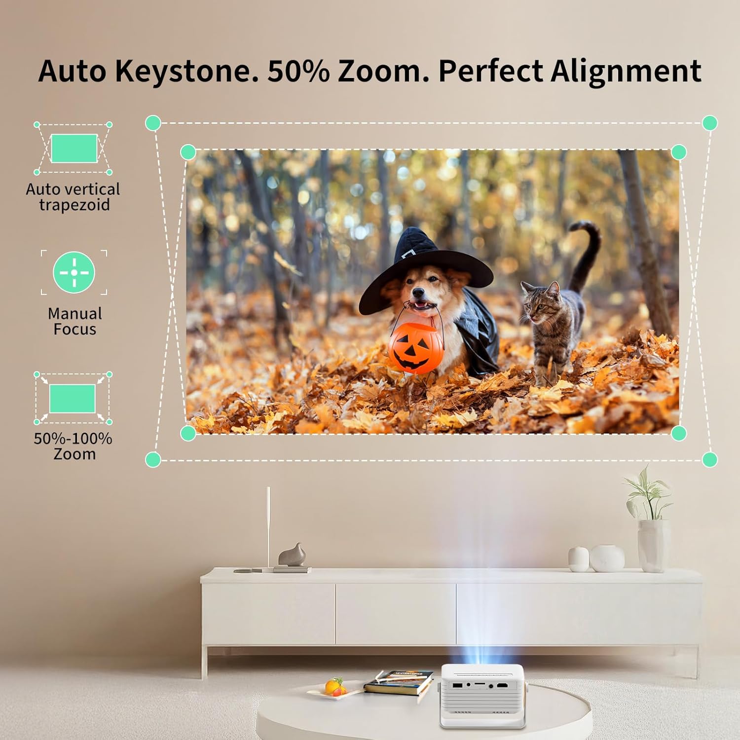 Thumbnail 5 de Yoton Y3 Mini Projector 2026: Portable 720p, 360° Rotation and Auto Keystone for Cozy Rooms