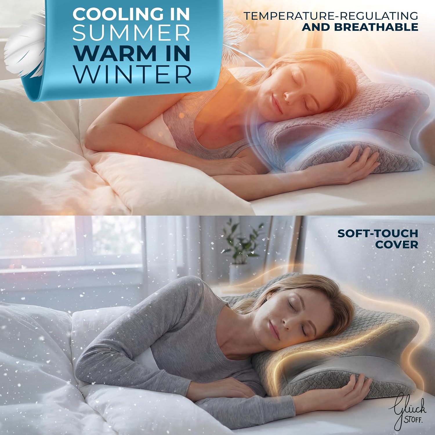 Thumbnail 4 de Glückstoff Orthopedic Neck Pillow for All Sleep Types